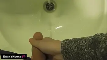 Sensual handjob for her guy
