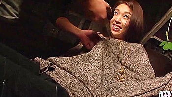 Charming Asian Slut Takes Dick Through Her Ripped Pants With Ayaka Minamino