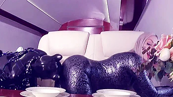 Rubber Petting Video - Curvy Milf In Latex And Gasmasked Submissive