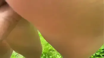 Fucked a thin nymphu in the forest