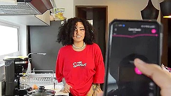 I Make Breakfast To My Roommate And End Up Excited In The Kitchen