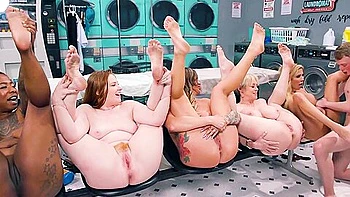 A Young Guy Got Into A Passionate Group Sex With Women