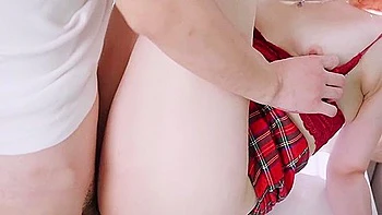 Plumber Fingers Housewife In Her Kitchen