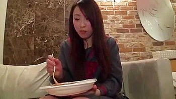 He fucks her from behind, exposing half of her breasts, and then cums on her face.