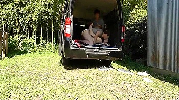 Cute Asian Teen 18+ Shared By Horny Boys In Outdoor Threesome