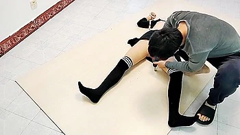 Cute Teen 18+ Girl Enjoys Foot Fetish