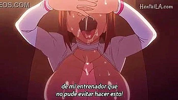 He thrusts it deep into her throat and ejaculates into her mouth, and he cums inside her ass and vagina.