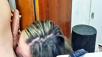 Hot Stepmom Spied On My Shower Until She Fell On My Dick