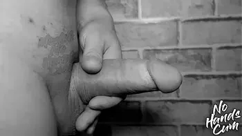 I didn't masturbate for month cock explodes sperm like a volcano I finished without help of my hands