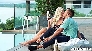 Sweet Buxom Blonde Era Queen Rides Lonely Guys Big Dick