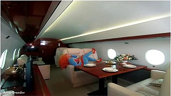 Arya Grander In Backstage From Photosession, 4 Catsuits And Fly Jet Photoshoot