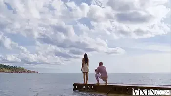 VIXEN Hot French beauty Clea has passionate outdoor sex