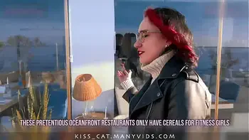 KISSCAT Love Breakfast with Sausage - Public Agent Pickup Russian Student for Outdoor Sex