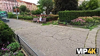 VIP4K. Cute blonde cheating on her boyfriend for money