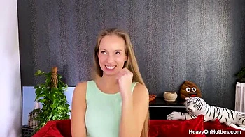 Submissive blonde gets anal and facial from dominant Frenchman in casting