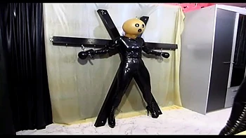 Bondage Domination for a Slave in Latex Dress