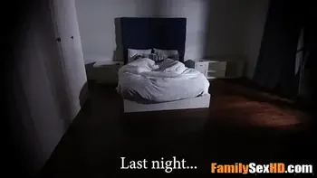 Step brother stepsisters and fucks them in threesome