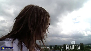 Horny German Housewife Klaudia Plays With Her Pussy In Bed