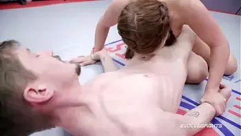 Nude Mixed Wrestling As Carmen Valentina Fights Sam Solo Having Her Pussy Eaten Raw While Facesitting