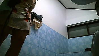 Lovely ass asian naked in a shower