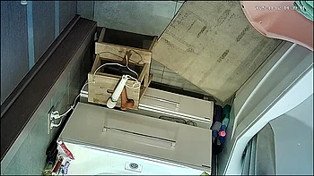 our mom caught in bathroom