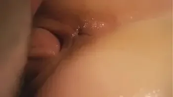 Close up fucked doggy style and cum inside