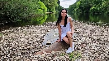 Nicky Brill Outdoor Nude Pussy Gaping and Peeing in Park