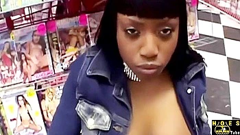 Jada Fire: This African Skank Fucks Inside Front Of Shop Customers Into Point Of View