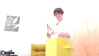 Toyboy Student Gets Caught By His 77 Year Old Anal Loving Granny Landlord Sharon Amore Jerking Off