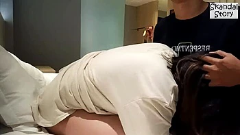 Skandal Story Step Mom Big Natural Tits Cheating Hotel Fucking with Step Son - Homemade Indonesian HD