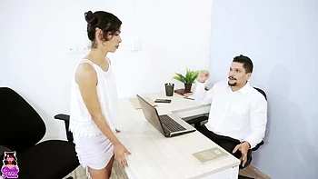 Worst Latina Secretary Gives Amazing Blowjob and Takes Cum in Mouth