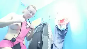 Dressing room. Hidden camera. Russian girl with big boobs and nipples