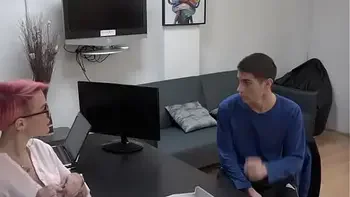 Horny ladyboss loves banging young job candidates