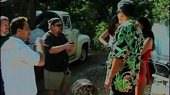 Threesome in the woods with amazing girls