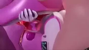 D.va gets stuck in mech and gets fucked