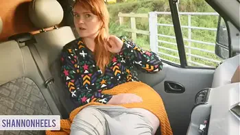 RiSKY CAR DILDO SLUT CUMS - Shannon Huxley