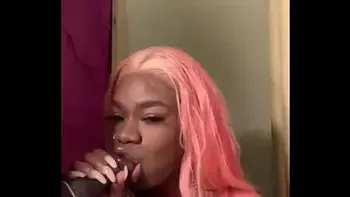 My Keisha Minaj Sucks My 11 inch Big Black Cock Until I Nut