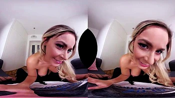 Curvy blue eyed lady riding: Blowjob, Cowgirl  Babe VR Porn