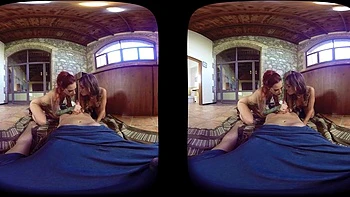 Threesome vr: Blowjob, Cowgirl  Pov Porn
