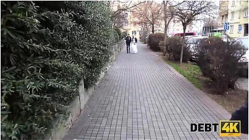 Big Debts Are The Reason Why The Girl Gets Fucked In The Presence Of The Groom