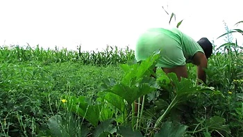 SexyAnka Pissing in Nature - Muscular Ukrainian MILF in Tan Pantyhose