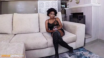 Ebony MILF Takes Big White Cock Hard In POV Casting Fuck