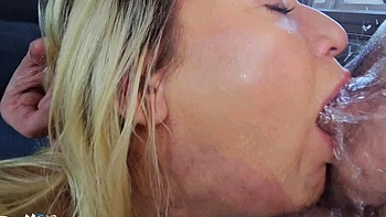 Larissa Leite Drinks Then Spews Piss, Piss In Guy's Mouth, Rough