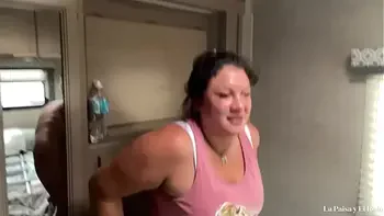 Colombian babe gives pussy ass down payment for RV. La Paisa