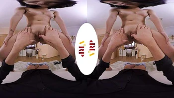 746858373363: Cowgirl, Brunette  Asian VR Porn
