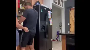 fat ass latin bitch almost gets railed on the kitchen bench