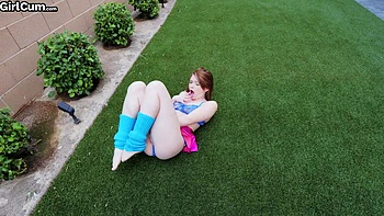 Brock Cooper and Mazy Myers enjoy intimate moments with a vibrator.