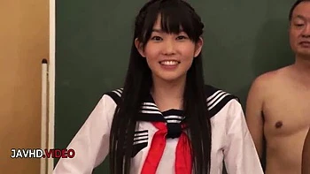 Yui Kasugano Hot JAV Uncensored - Skinny Asian Teen Gets Creampie in Hardcore Threesome