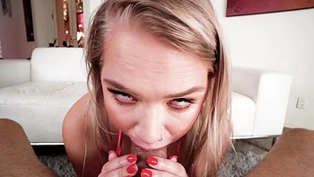 Bikini-clad couple shares cock in rough, deepthroat action