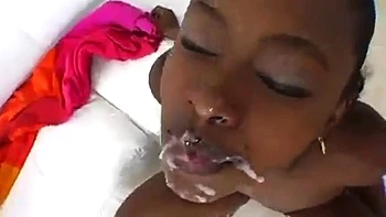 Ebony drilled deep: Blowjob, Cowgirl  Missonary Porn